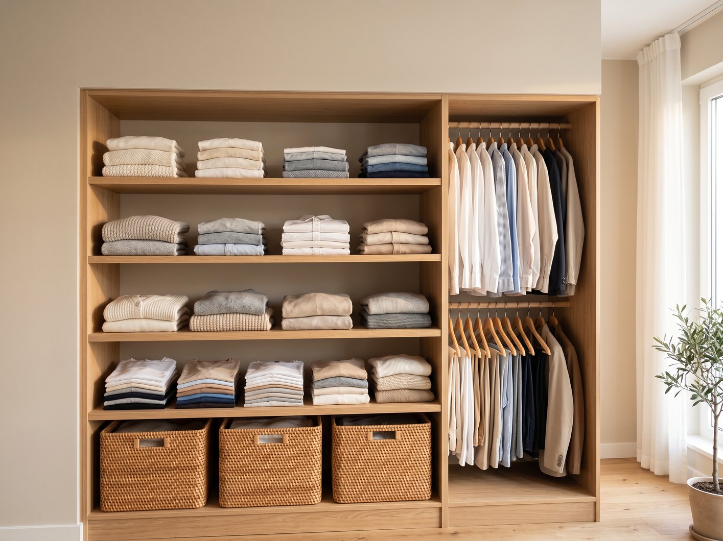 organized men's closet